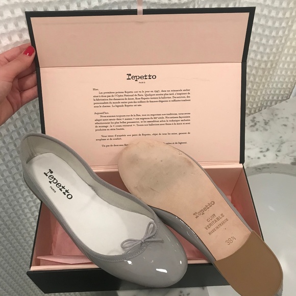 SOLD Repetto Ballerina Flats Grey Patent 38.5 - Picture 5 of 5